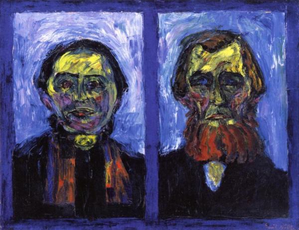 Frisians, Man And Woman by Emil Nolde