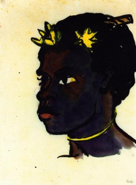 Head Of A Woman by Emil Nolde