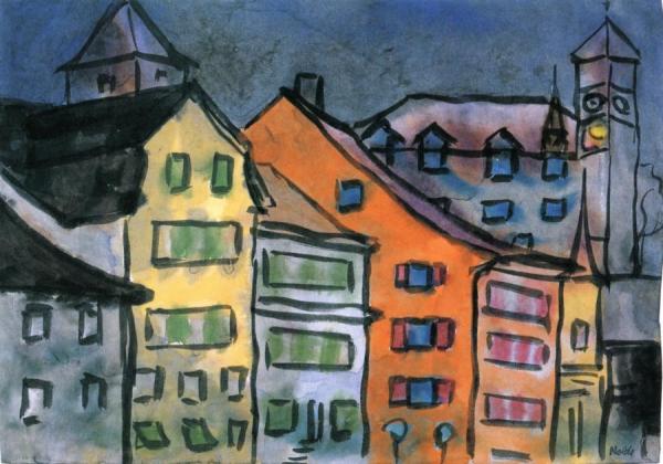 House Façade by Emil Nolde Oil Painting Reproductions