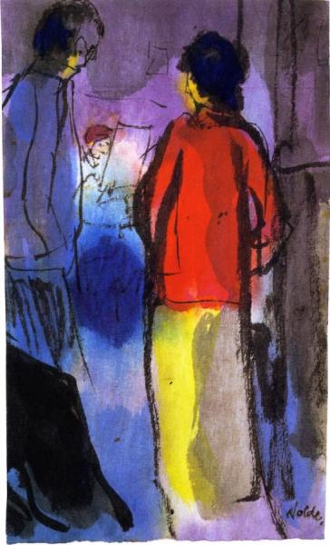 In Conversation by Emil Nolde