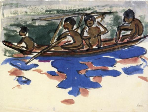 In The Boat by Emil Nolde
