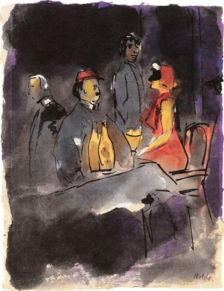 In The Café by Emil Nolde