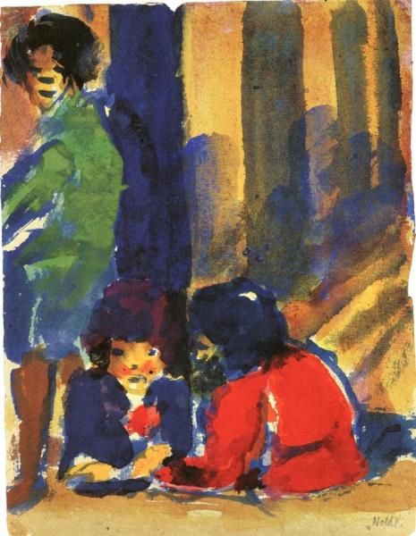 In The Forest (theater Scene) by Emil Nolde