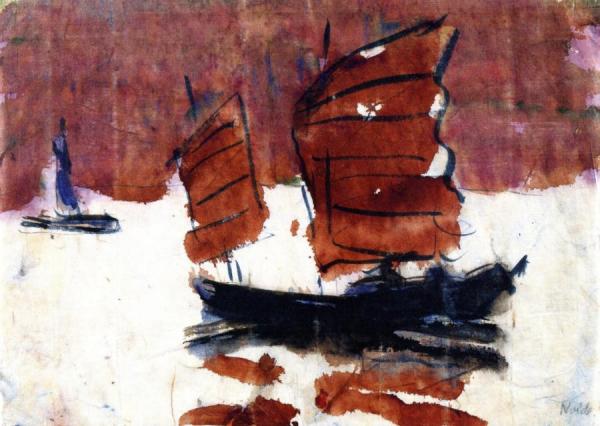 Junks (russet) by Emil Nolde