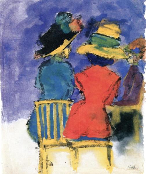 Ladies In The Coffee House by Emil Nolde