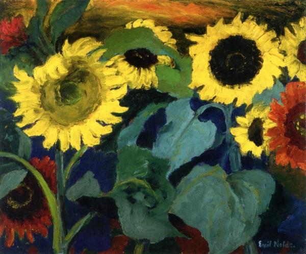 Large Sunflowers I by Emil Nolde
