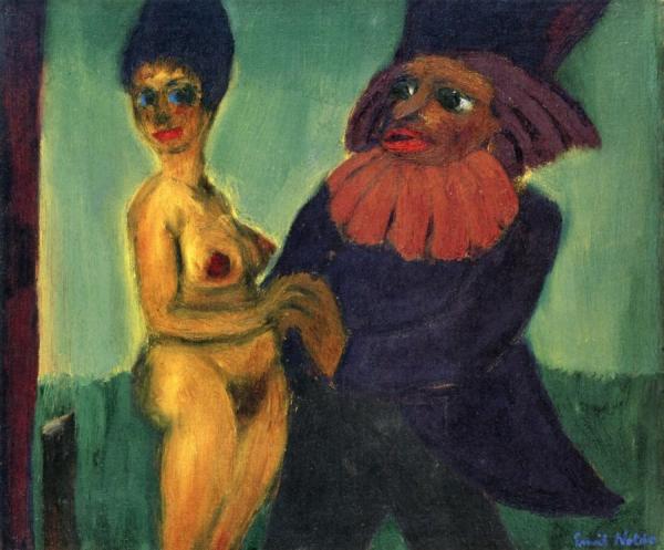 Man And Naked Woman by Emil Nolde
