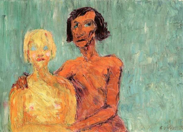 Man And Woman by Emil Nolde