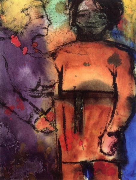 Man And Woman by Emil Nolde