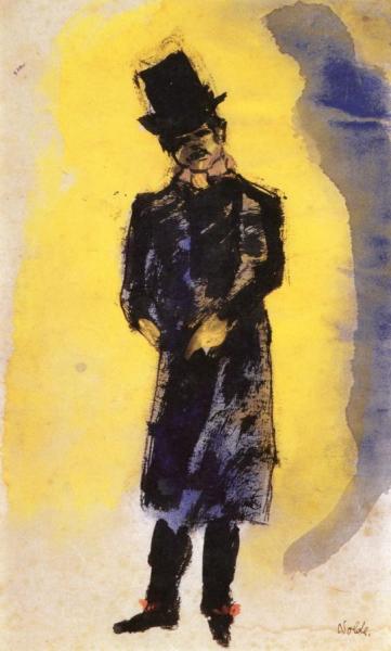 Man With Top Hat by Emil Nolde