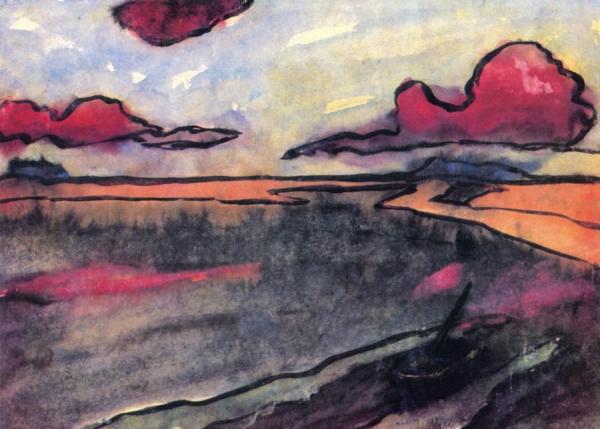 Marsh Landscape by Emil Nolde Oil Painting Reproductions