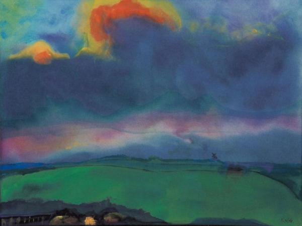 Marsh Landscape. Evening by Emil Nolde Oil Painting Reproductions