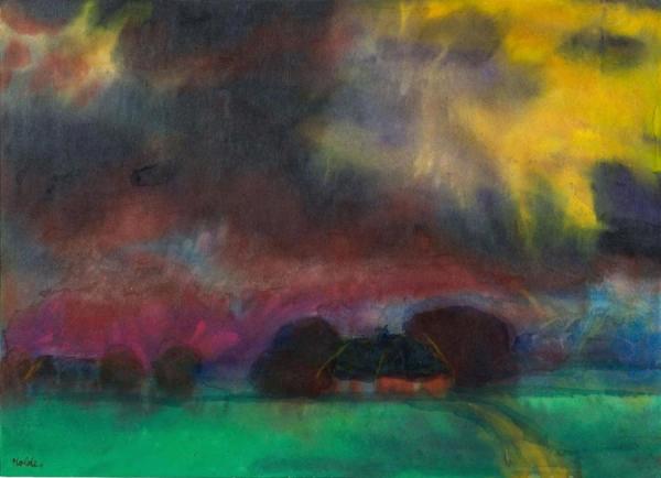 Marsh Landscape With Farmhouse by Emil Nolde