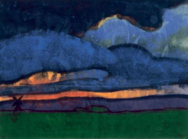 Marsh Landscape With Mill by Emil Nolde