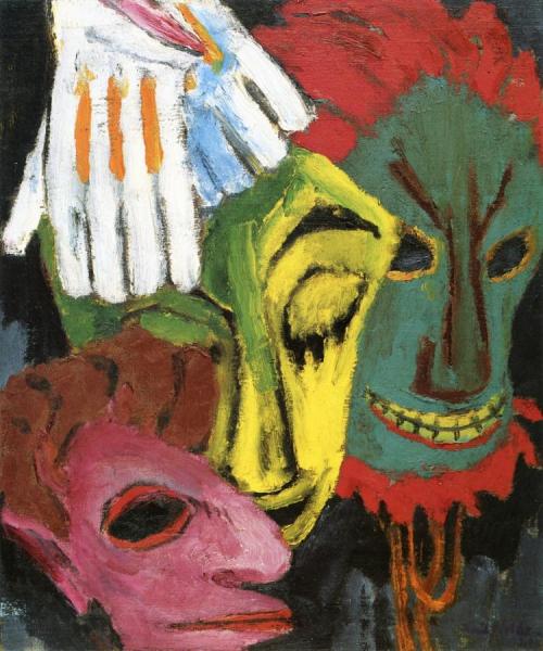 Masks Iii by Emil Nolde
