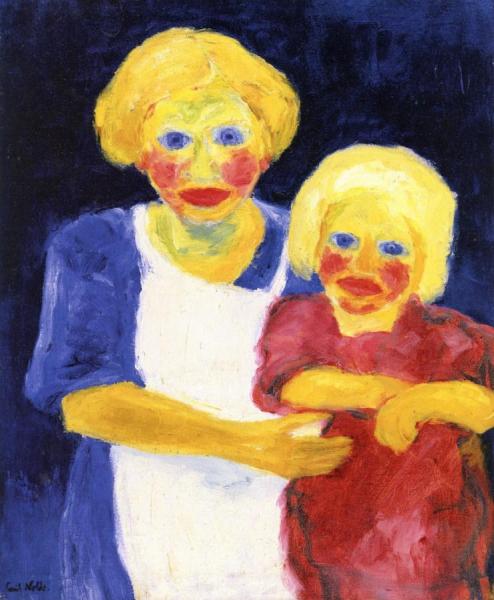 Mother And Daughter by Emil Nolde