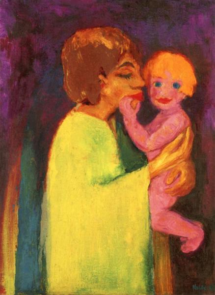 Mother And Little Son by Emil Nolde Oil Painting Reproductions
