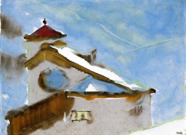 Mountain Church by Emil Nolde