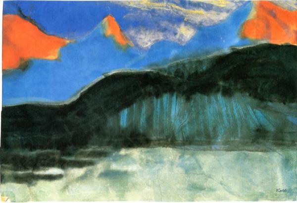 Mountain Lake by Emil Nolde Oil Painting Reproductions