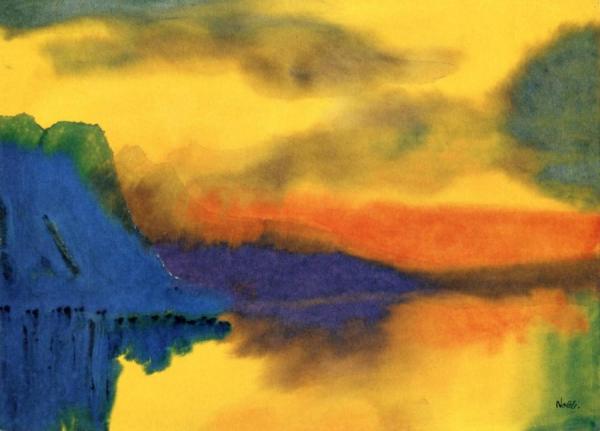 Mountain Lake With Cloud by Emil Nolde