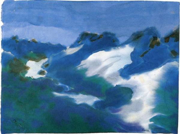 Mountain Landscape, Blue And Green by Emil Nolde