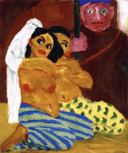 Nudes And Eunuch by Emil Nolde Oil Painting Reproductions