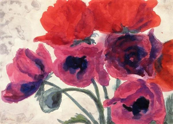 Oriental Poppies by Emil Nolde Oil Painting Reproductions