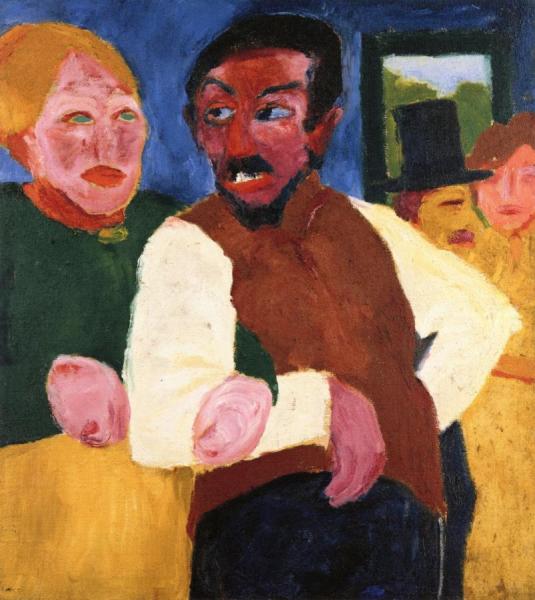 People In The Village Inn by Emil Nolde