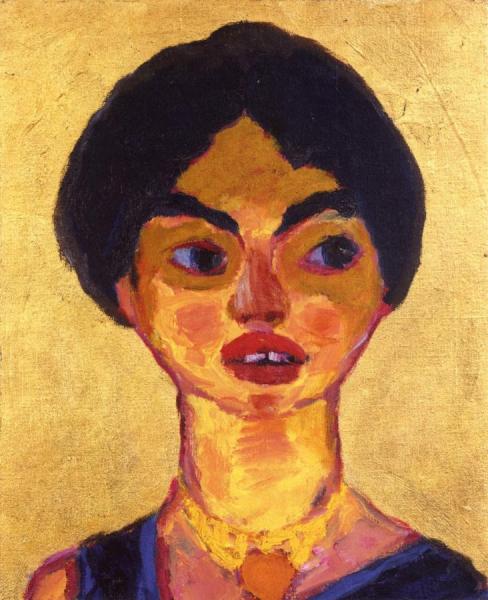 Portrait Of A Girl by Emil Nolde