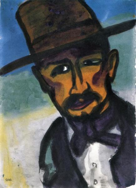 Portrait Of A Spaniard by Emil Nolde Oil Painting Reproductions