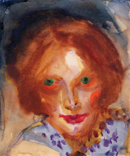 Portrait Of A Woman by Emil Nolde