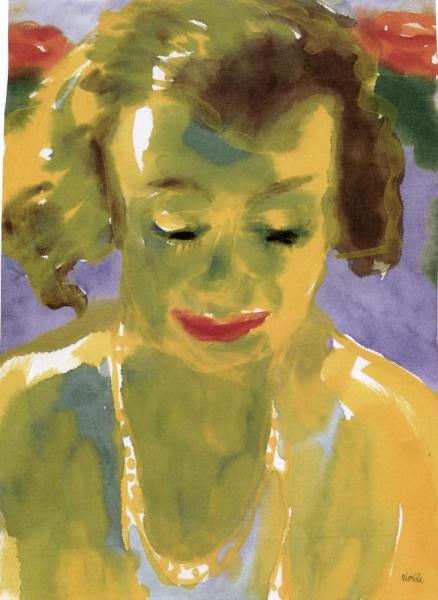 Portrait Of A Woman (t) by Emil Nolde