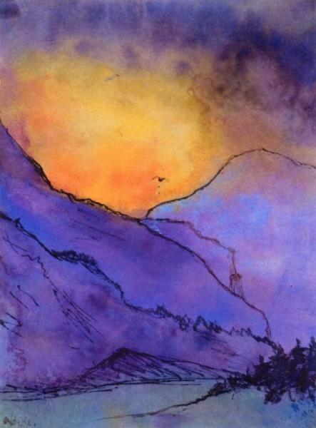 Purple Mountains by Emil Nolde