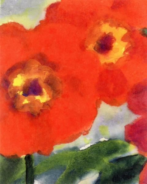 Red Poppy Flowers by Emil Nolde