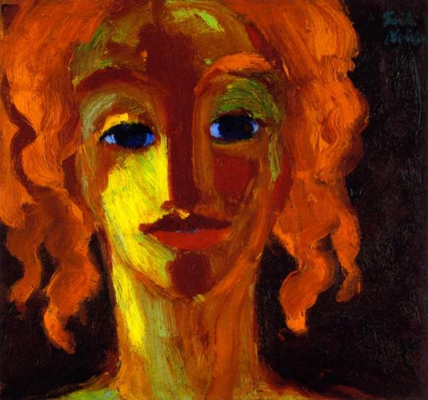 Reddish Blond Girl by Emil Nolde Oil Painting Reproductions