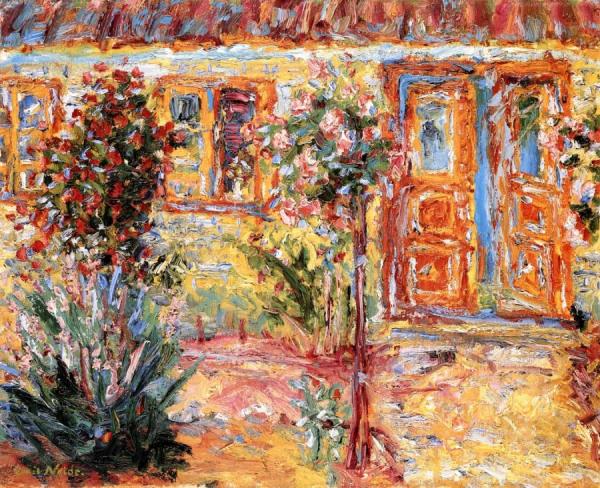 Roses In Front Of The House by Emil Nolde