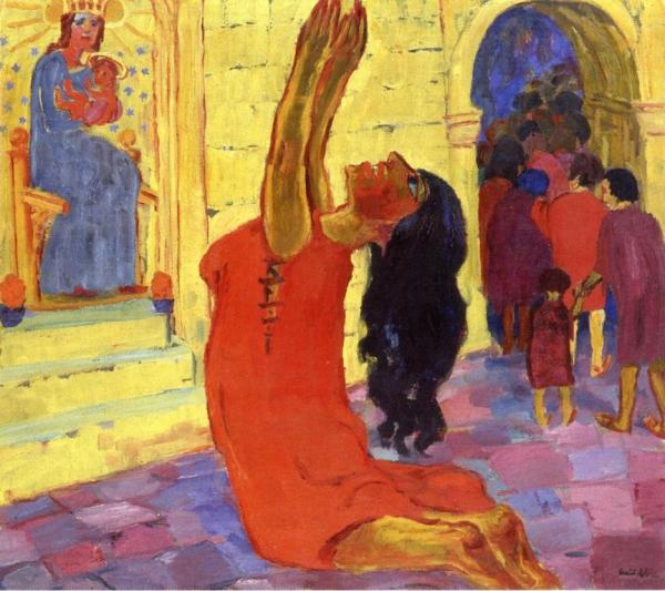 Saint Mary In Egypt - The Conversion by Emil Nolde
