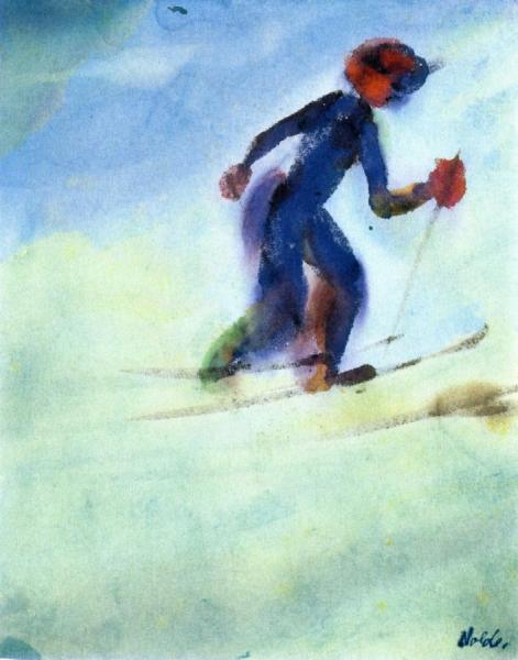 Skier by Emil Nolde