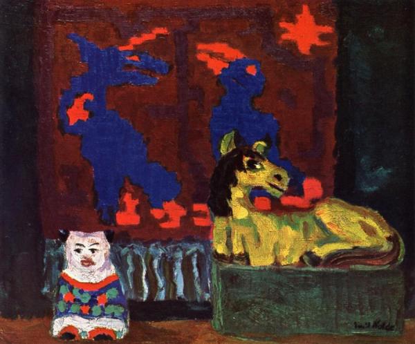 Still Life With Yellow Horse by Emil Nolde Oil Painting Reproductions