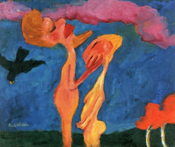 Strange Courting Couple by Emil Nolde