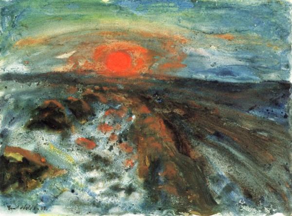 Sun Above Snow Sludge by Emil Nolde