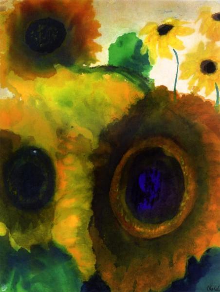 Sunflowers by Emil Nolde Oil Painting Reproductions