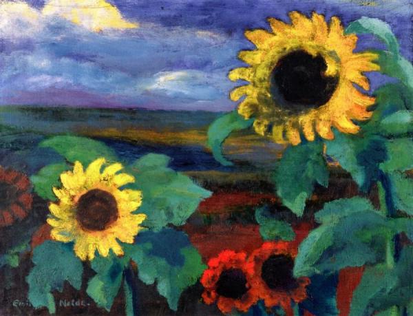 Sunflowers, Evening Ii by Emil Nolde