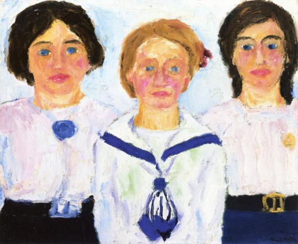 Three Girls (g.c.m.) by Emil Nolde