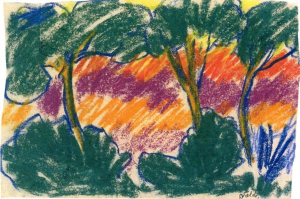 Tree In Evening Light by Emil Nolde