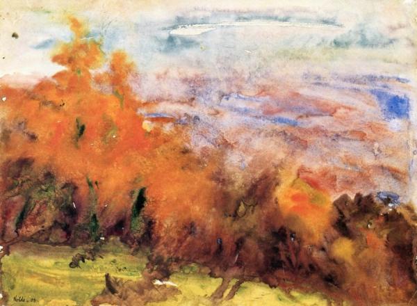 Trees In March by Emil Nolde Oil Painting Reproductions