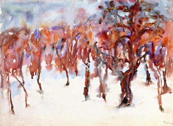 Trees In The Snow by Emil Nolde Oil Painting Reproductions