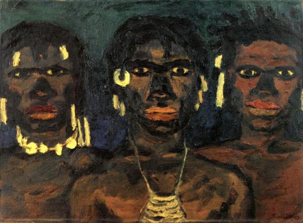 Tribesmen From New Guinea by Emil Nolde Oil Painting Reproductions