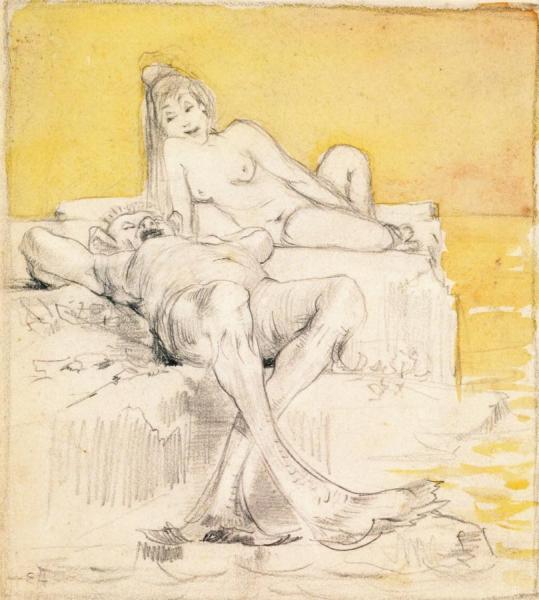 Triton And Nereid by Emil Nolde