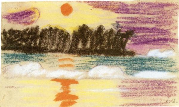 Tropical Sun by Emil Nolde